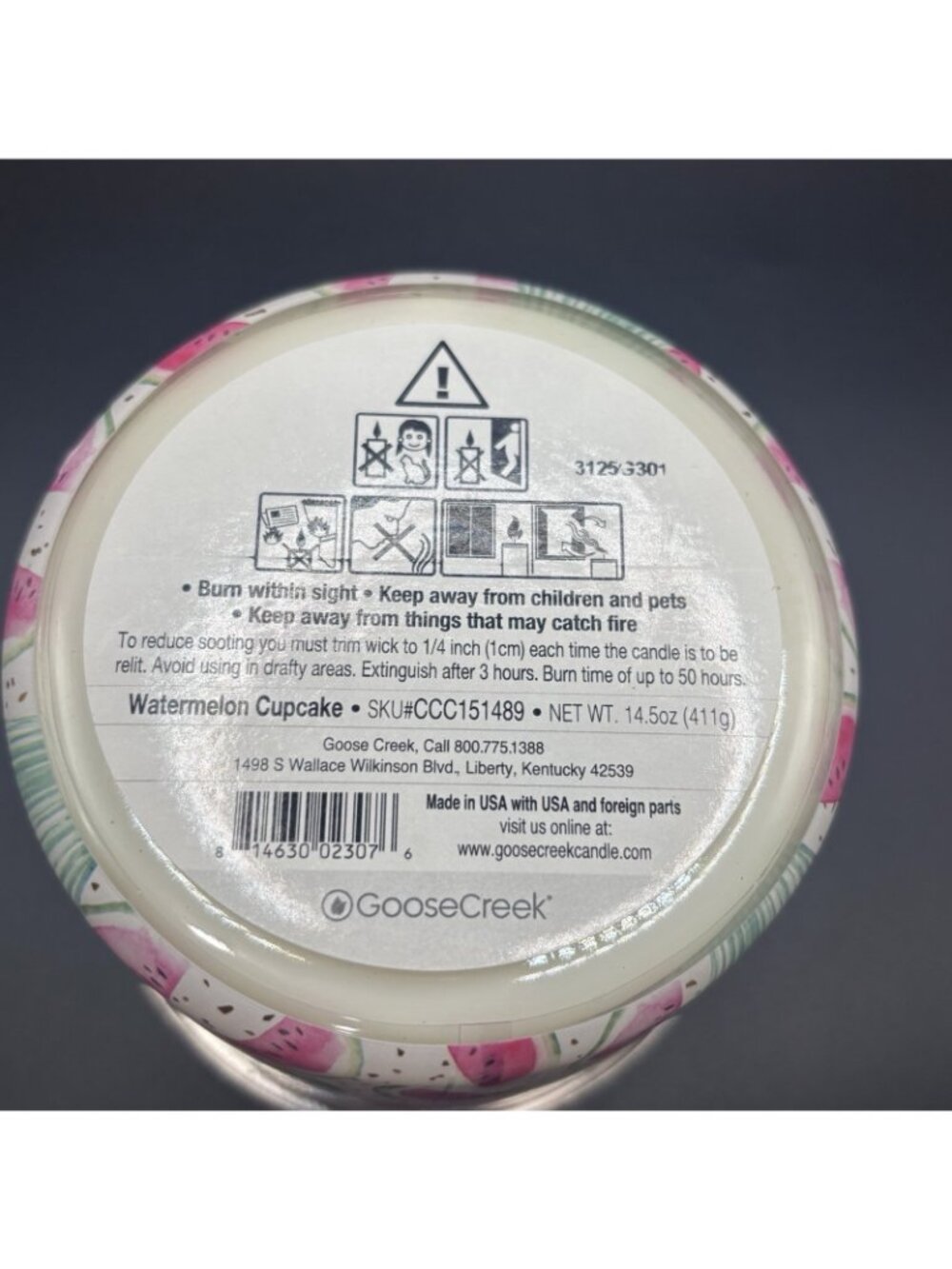 Goose Creek Watermelon Cupcakes 3 Wick Candle 14.5 oz Fruity Gourmand Bakery - Picture 15 of 16